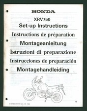 Honda XRV750 Africa Twin (1996) Factory Issue Set-Up Instructions XRV 750 T FN77