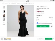 Elegant Asos Curve Premium bandage high apex maxi dress 