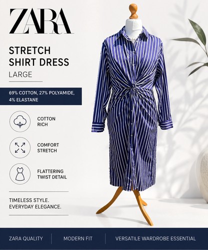 Zara large shirt dress - zara,
