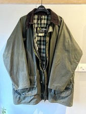 Barbour Gamefair Wax Jacket C44/112cm Vintage Green Large Size