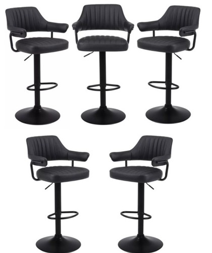 Plush black bar stools - x,