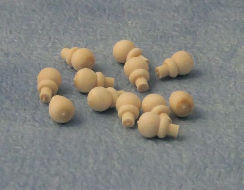Wooden knobs pack style - wooden, 12