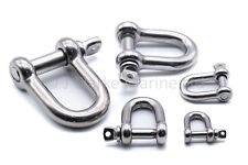 Stainless steel dee shackles D 4mm 5mm 6mm 8mm boat marine grade 316 A4