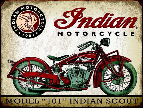 Indian motorbike retro metal - indian,