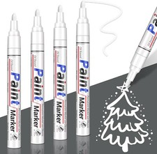 White Paint Marker Pen – Waterproof, Permanent Ink, Multi-Surface Use – Metal