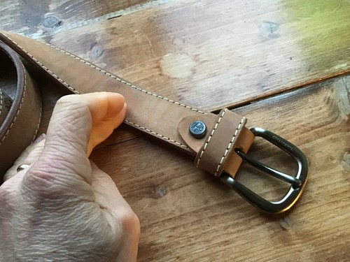 Timberland leather belt brown - leather,