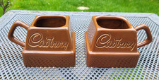 2 Cadbury's Chocolate Chunk Mugs Retro Ceramic Collectable E492
