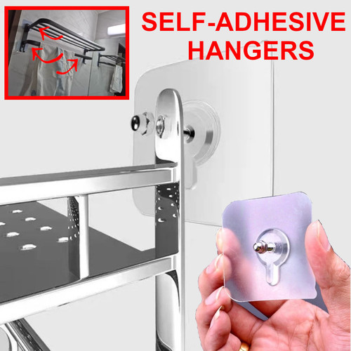 Self adhesive shelf hangers - self-adhesive,