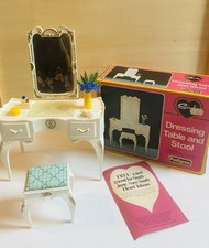 Sindy Dressing Table & Stool With Accessories  Heart Token Card And Box VGC