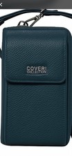Coveri Collection Crossbody Mobile Phone Holder & Wallet – Teal Blue