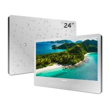24"Google TV 500Nits IP65 Weatherproof Bathroom Mirror TV Wall Mounted