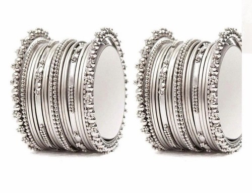 Indian silverplated bangle - indian,