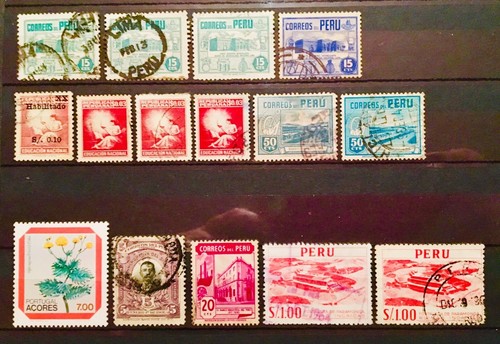 Peru stamp collection - collection, some