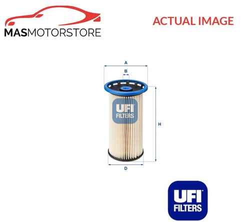 Engine fuel filter ufi 2603800 - engine,