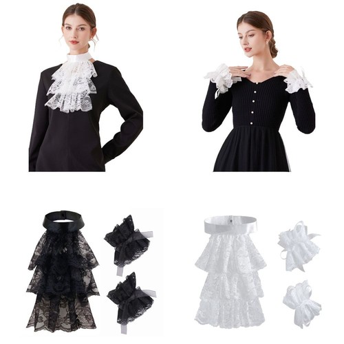 Detachable lace jabot - detachable, collar