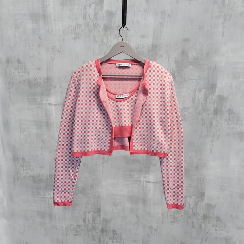 Zara checkerboard knit - checkerboard,