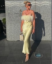 Zara Feathered Long Satin