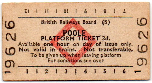 Brb platform ticket poole - brb(s),