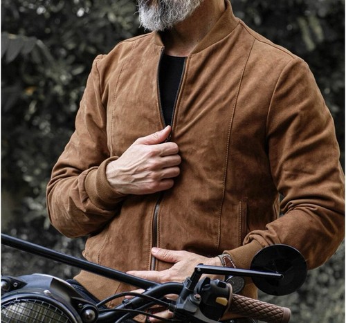 Retro bomber jacket men tan - bomber, men's