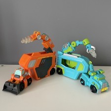 Transformers Rescue Bots Hoist & Wedge Command Centre trailers x2 working Lights