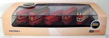 OXFORD N:GAUGE - NSET02 FIVE PIECE BUS SET INC TRAM / TROLLEYBUS ETC