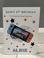 Personalised  Gaming Birthday Card Gamer Teenage Son Nephew Brother Grandson