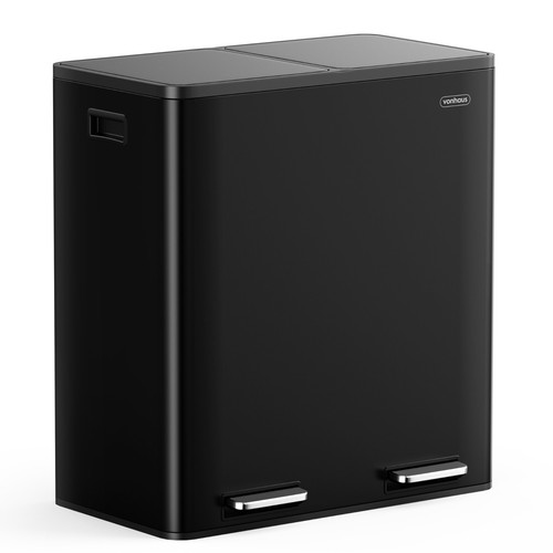 Black recycling kitchen - black, bin