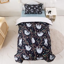 3D Sloth Plant Pattern Cartoon