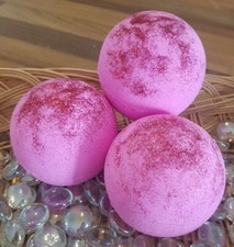 X3 Pink Glitter Bath Bombs