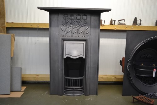 Tall art nouveau fireplace - tall,