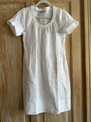 0039 italy white linen dress - 0039,