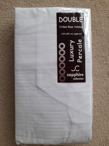 Double bed white frilled - bed,