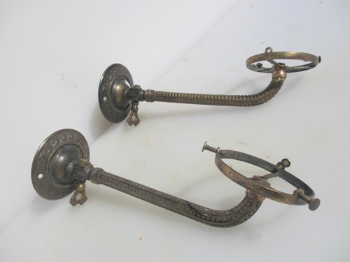 Antique brass gas wall lights - antique,