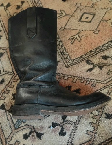 Fireman leather boots - leather,