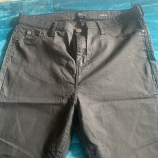 River Island Molly Jeans Size 16 Skinny Fit Black Coated Stretch Denim