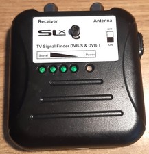 SLX COMBINED DVBT SATELLITE FINDER Digital TV Signal Meter 27868HS Black F-Plug