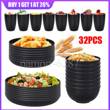 Black Dinnerware Bowl Plates