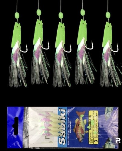 Mackerel feathers hooks for - 5,
