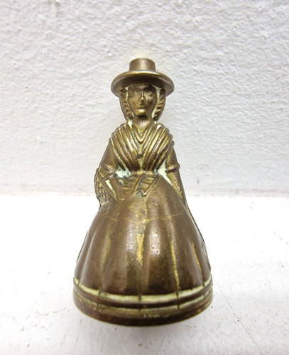 Vintage brass crinoline lady - crinoline,