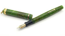 VINTAGE MOORE 72 FOUNTAIN PEN IN JADE GREEN FULL FLEXIBLE 14K EXTRA FINE NIB
