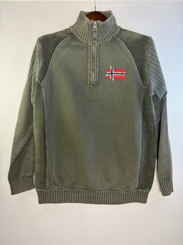 Napapijri quarter zip khaki - zip,