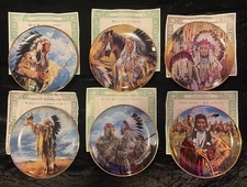 Franklin Mint Paul Calle Limited Ed Plates American Indian Heritage 6 Full Set