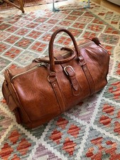Genuine Moroccan Brown Leather Travel Bag for all Occasions