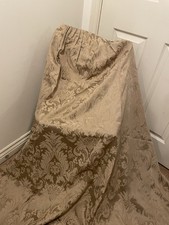 Gold Damask pencil pleat