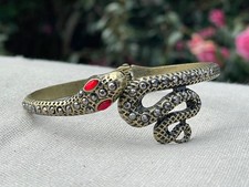 Bronzed ruby Snake Bracelet