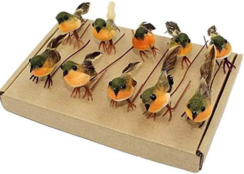 10pcs robin bird - bird, christmas
