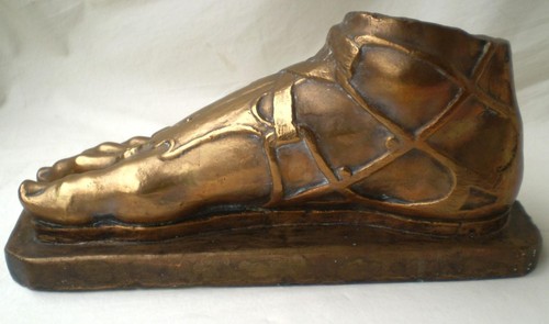 Greek bronze foot sculpture - greek,