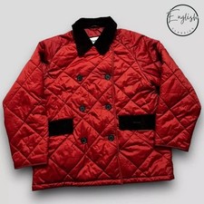 Barbour Alexa Chung Delia Short Quilted Jacket Ladies UK 10 Orange