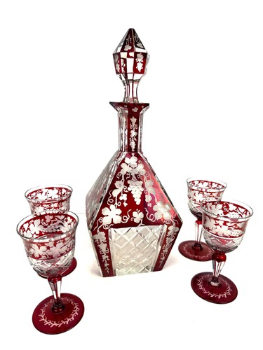 Antique bohemian ruby stained - antique,