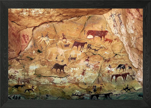 Rock cave paintings framed - paintings,